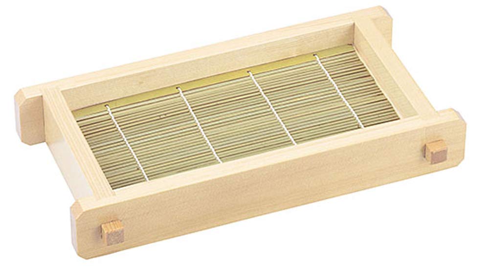 Amazon｜底板付へぎセイロ (塗装付) 小 竹ス付 [ 約32 x 18 x H5cm