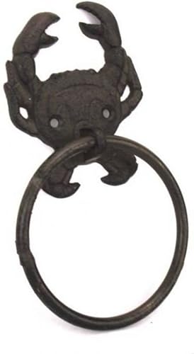 Miniatura 73 de Toallero de hierro fundido de plata antigua de 8.5 pulgadas - Decoración de conchas marinas - Decoración del hogar del mar Plata,Hierro fundido,Azul