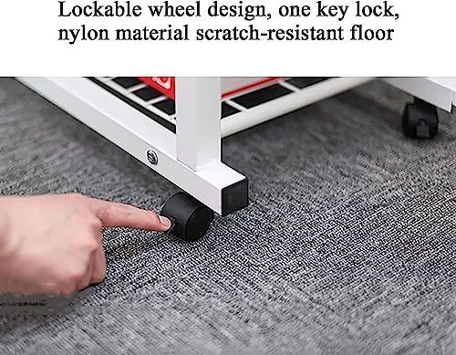 Table de lit réglable pour ordinateur portable évite le mal de dos bureau debout mobile acier - 5