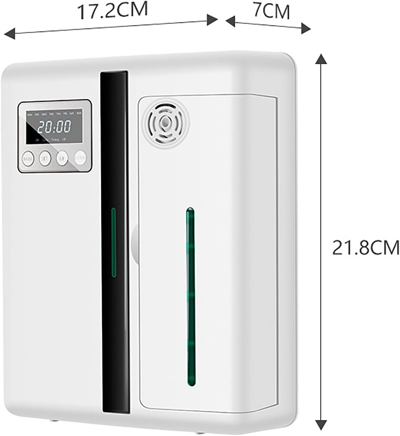 Elektryczny dyfuzor zapachowy, 160 ml, bezwodny dyfuzor olejków eterycznych z 4-segmentowym pomiarem czasu i wyświetlaczem LCD, odpowiedni do pomieszczeń do 300 m³
