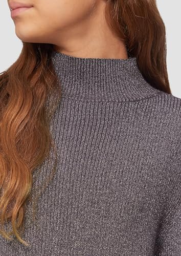 s.Oliver Strickpullover mit Metallic-Effekt und Stehkragen