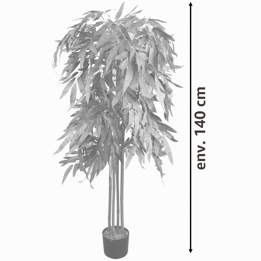 Bambou Plante Artificielle Artificiel Plastique 140cm Decovego