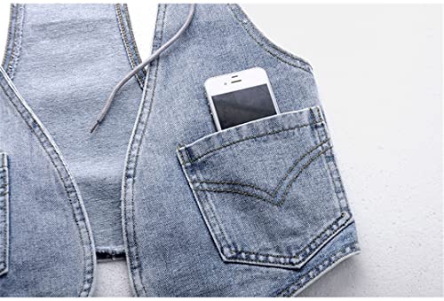 Wvapzxx Spring Summer Denim Women's Short Hooded Waistcoat Vintage Slim Sleeveless Female Casual Jeans Vest Jackets3