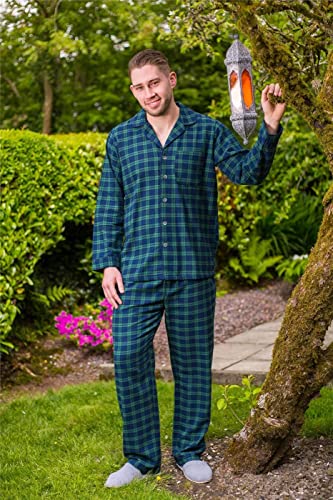 Flannel Pajamas Sleep Set for Men Flannel Cotton Top and Pant Pyjama Set2