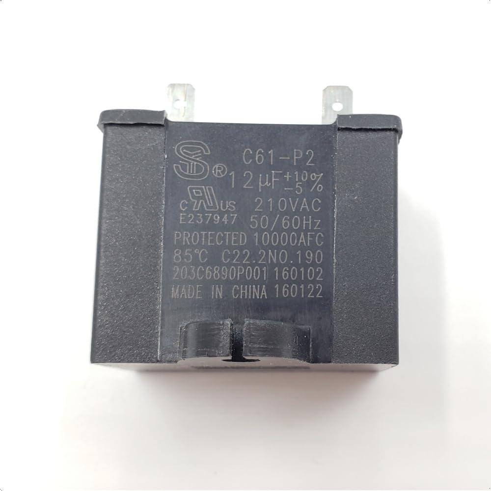 vvf1.6-2c 　200m QXParts C61-P2 Capacitor 12uF 210VAC 50/60Hz 10000AFC C22