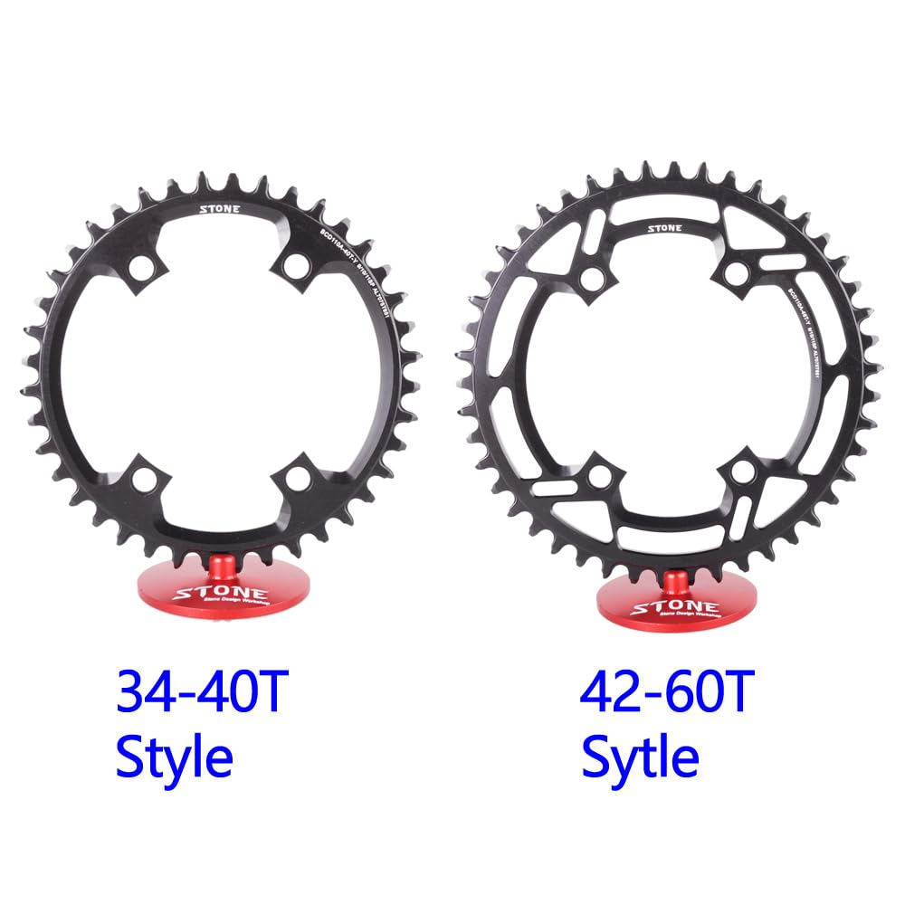 Platos para Bicicletas Plato Redondo 110BCD 4 Tornillos 34 36 38 42T 44 46T 48 50T 54 56 58T 60 Bicicleta de Carretera MTB 9 10 11 12s 12 velocidades Unisex