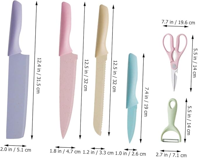 Set Cuchillos Cocina 6 Piezas Acero Inoxidable miniatura 3