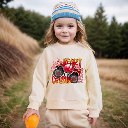 Kids Valentines Sweatshirt Toddler Boys Girls I Love You Hand Sign Love Heart Shirt Tops Outfit 1-7 Years3