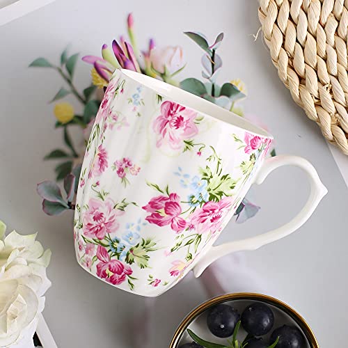 Mailandy Cute Coffee Mugs For Women Cute Mugs Bone China Flora Coffee Mug Teacups For Mon Women Birthday Gifts Christmas Gifts #TOP4
