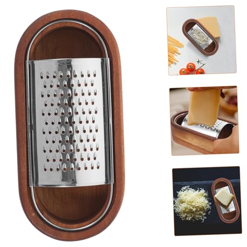 Rallador de Queso de Acero Inoxidable con Base de Madera miniatura 7