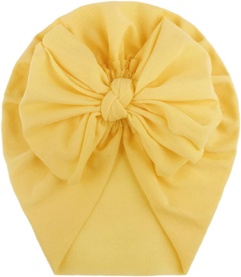 XYX Baby Girl Toddlers Breathable Cotton Hat Newborn Knotted Hat Cute Donut Soft Turban Bow Knot Cap - Image 5