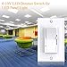 0-10V Dimmer Switch for LED/ CFL/ Incandescent/ Halogen, 3-Way or Single Pole Low Voltage Dimmer Switch, 600W Max, ETL Listed, Wall Plate Included, White 1-Pack