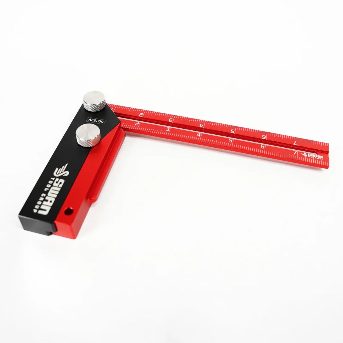 Swan Tool Group Ridgway Adjustable Carpenter Square - 4 Tools in One: Combination Square, Multi-Angle Square, Double Square, and Offset Guide, Woodworking Layout Tool