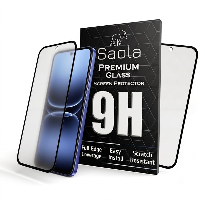 Image of Saola HD Matte Tempered Glass With 18H Hardness For Infinix Smart 20 (PACK OF 1) with Hassle-less Installation Kit. Full screen Coverage. 6.78 inch