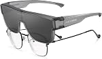 ROCKBROS Lunettes de soleil polarisés 100% UV400 Protection pour les hommes femmes,Enveloppez autour des lunettes de soleil pour conduire le vélo