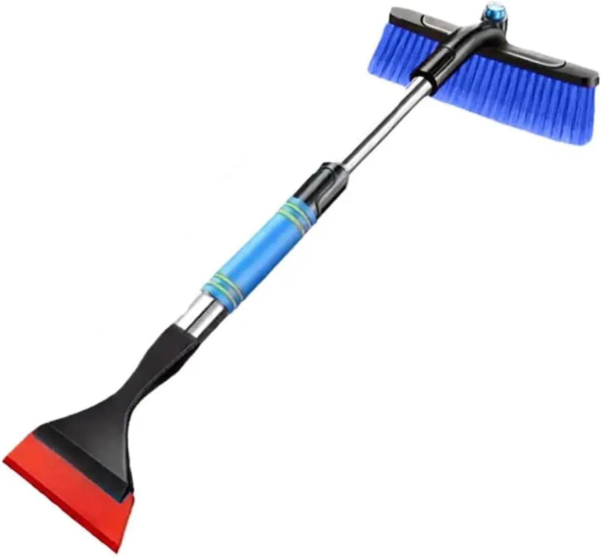 Telescopic Snow Brush with Ice Scraper Detachable Car for SUV Truck Vehicle Window Frost Removal Cleaning(Red)