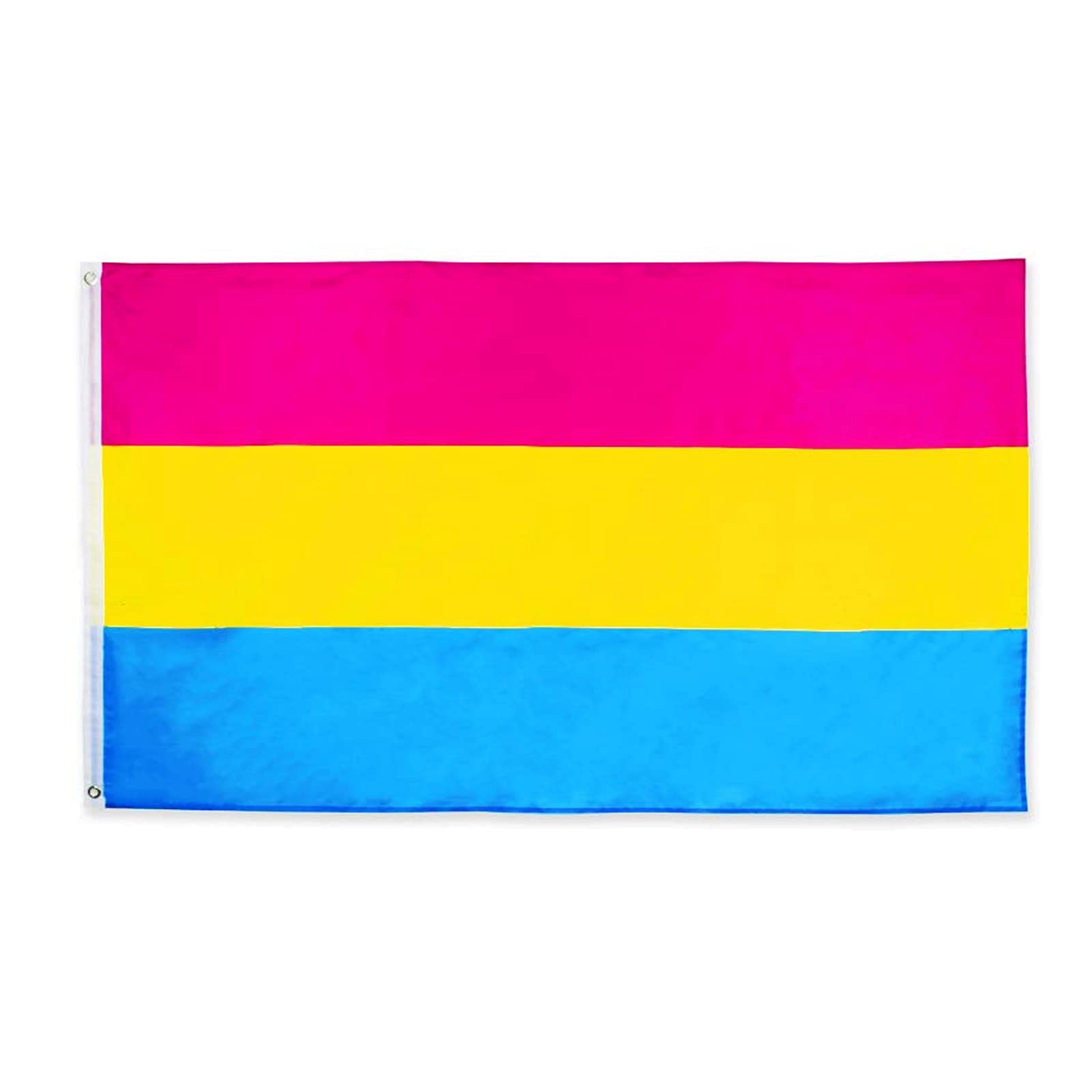 MOGADEE Pansexual Pride Flag, 90 x 150 cm wetterfeste Pansexuelle Flagge, mit Messingösen, Pansexuelle Flagge, geeignet für den Innen- und Außenbereich, LGBT-Aktivitäten, Paraden und
