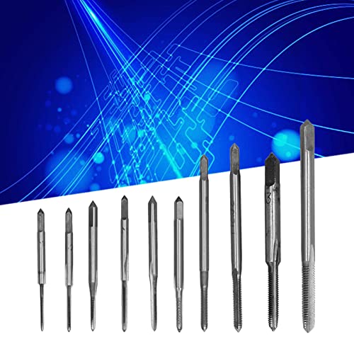 Schraubenausdreher-Set, 10 Stück, Mikro-Gewindebohrer, Uhrengewindebohrer und Schneideisen, Mikro-Gewindebohrer-Set, Schnellarbeitsstahl, Mini-Gewinde-Maschi