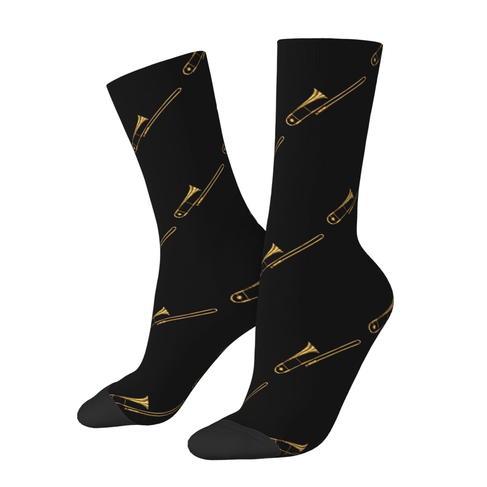 Kwqdozf Unisex As Pic Trombone Socks Funny Novelty Crew Socks Gift For Men Women Teen