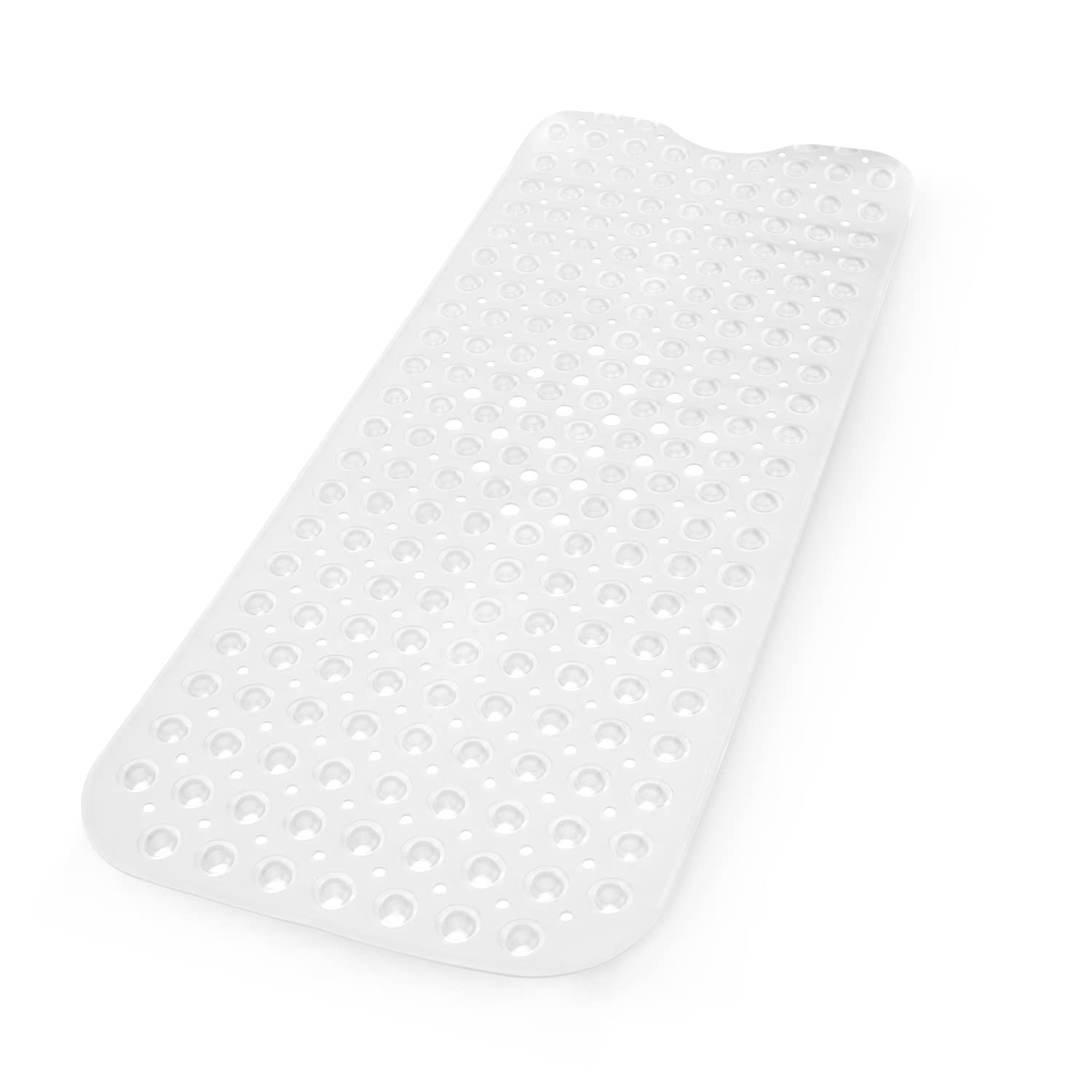 KEPLIN Premium Non-Slip Bath Mat - 200 Suction Cups, BPA, Latex Free, Mildew Resistant, Machine Washable - Safe, Durable & Comfortable for Shower Runner & Bathroom Tubs Extra Long (40x100cm) - White