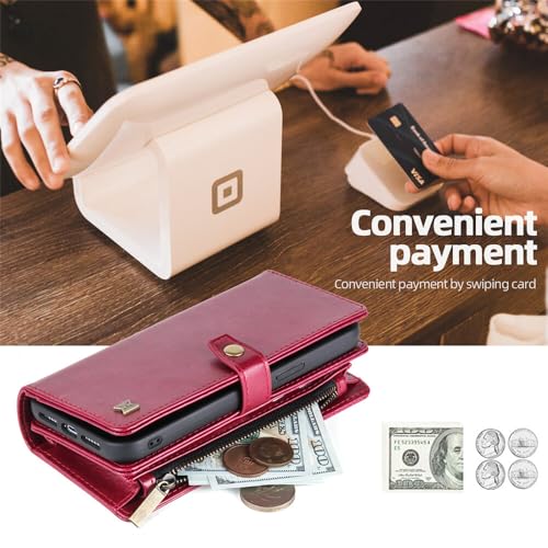 Étui magnétique iPhone 12 Pro Max convertible avec fermeture éclair - 5