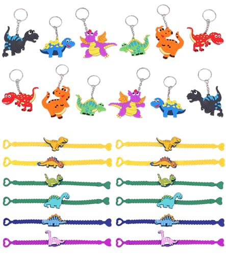 16 Miner Schlüsselanhänger Mit Gummi-Armband - Partygeschenke Für Kinder