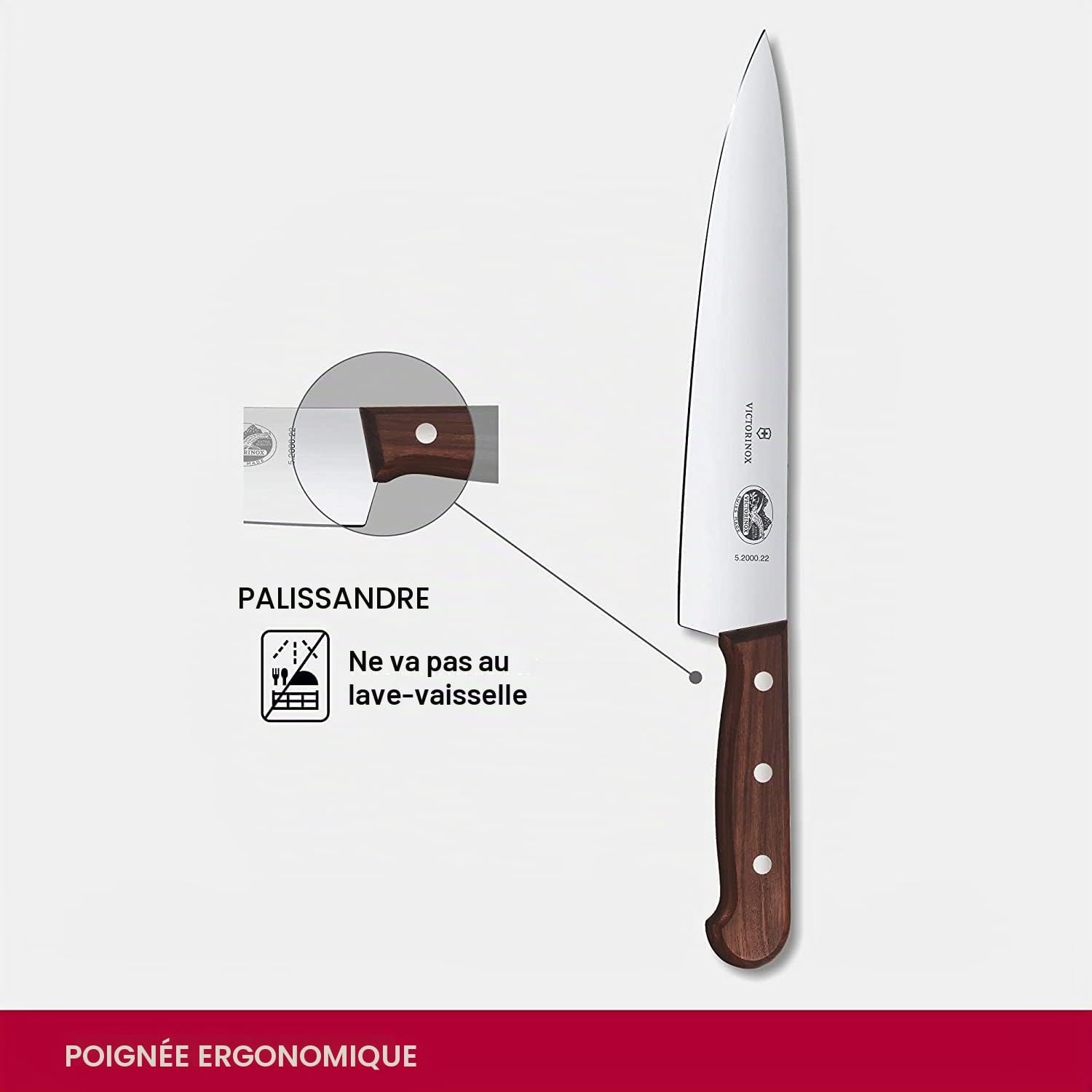 Victorinox 5.1050.2G Set de 2 Service à découper, Acier Inoxydable, Brun, 30 x 5 x 5 cm