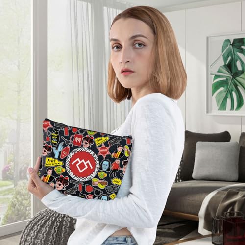 WZMPA Laura Palmer Bolsa de Maquiagem de Viagem Dale Cooper Presente para Fãs T Peaks Owl Cave Zippe