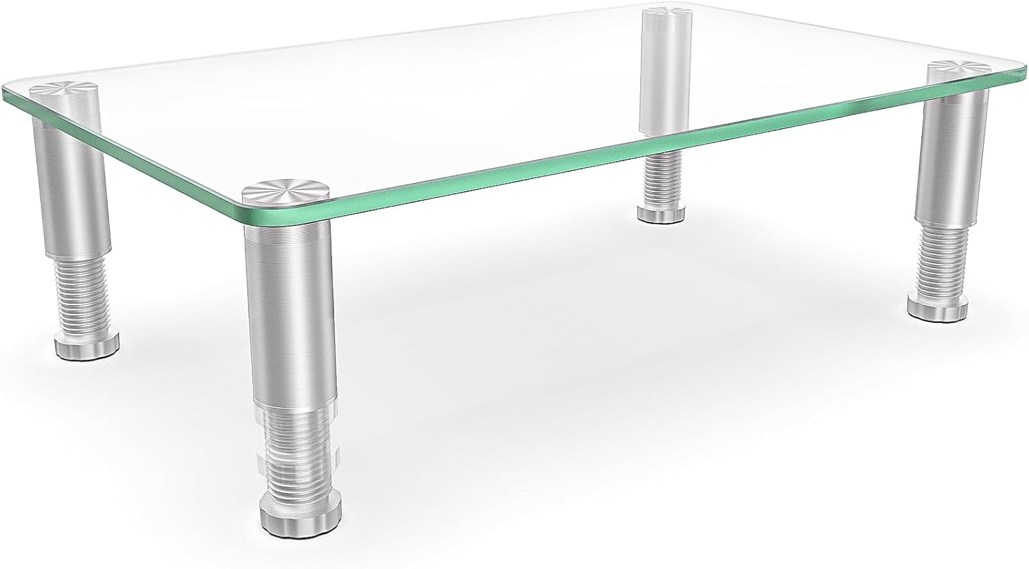 Clear Computer Monitor Stand Riser for Flat Screen LCD LED – Height Adjustable Desktop Stand for Laptop, Notebook, Xbox One.