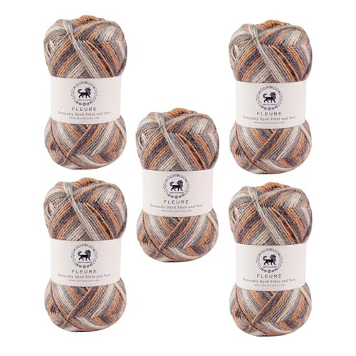 Image of Nestnhaven Acrowools Fleure Hand Knitting and Crochet Yarn. Pack of 1 Ball - 100gms. Shade no - NNHF (Multicolor24) | (500 Gm)