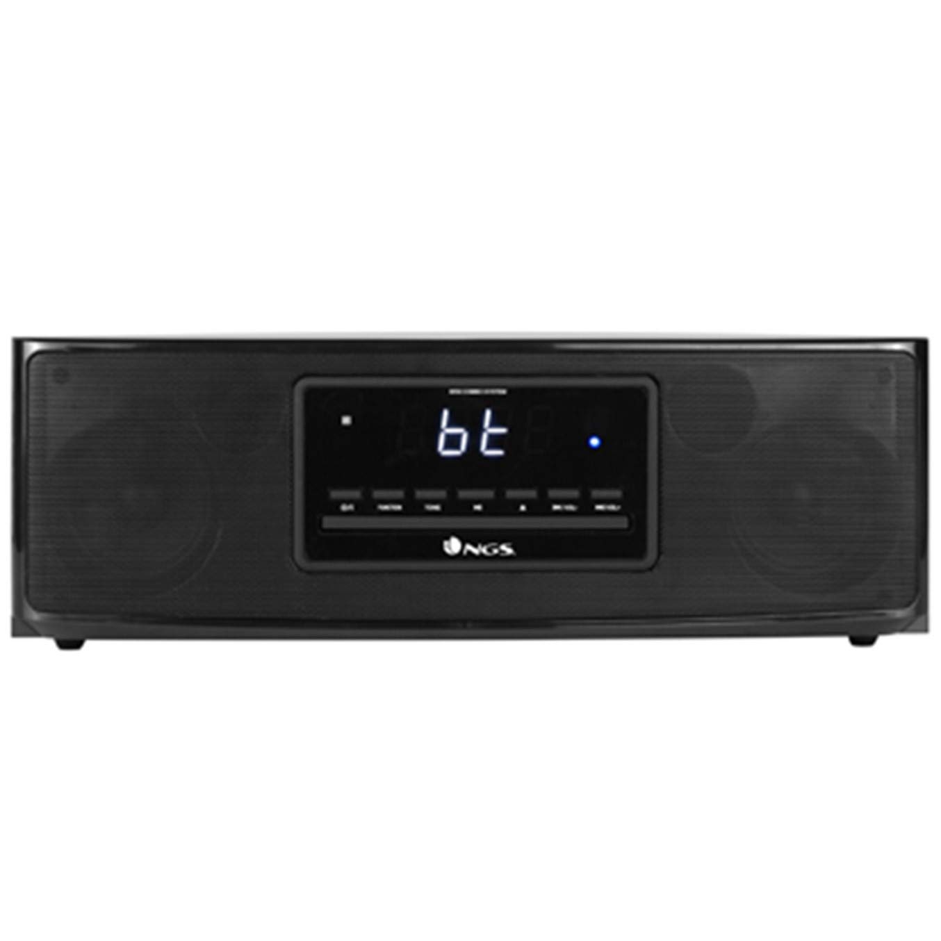 NGS Sky Box - Système Audio 60W Compatible avec Bluetooth (USB/Line in/FM) Lecteur de CD. Couleur Noir