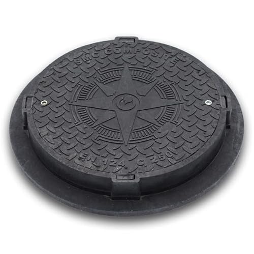 Couvercle de puits de 83 cm - Charge maximale : 12,5 t - Noir Cover