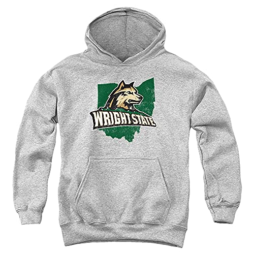 LOGOVISION Wright State University Official State Shape Youth Kids Boy/Girls Pull-Over Hoodie Sweatshirt - Main Image