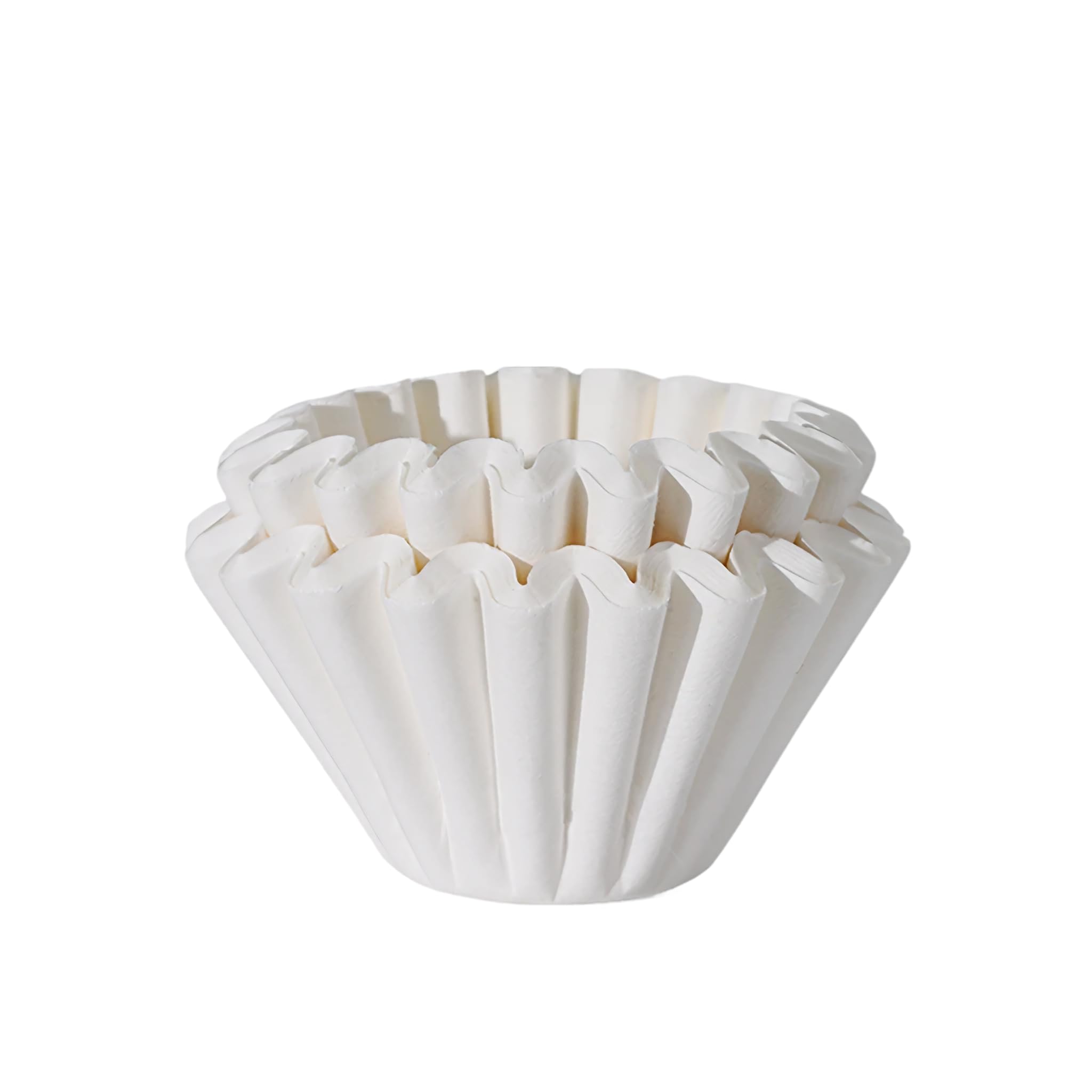 Basket Coffee Filter 1-2 Cup 50 Count Flat Bottom Wood Pulp Paper Filters for Pour Over Coffee Dripper Coffee Makers (50)