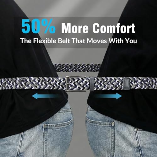 JASGOOD Mens Stretch Braided Belt