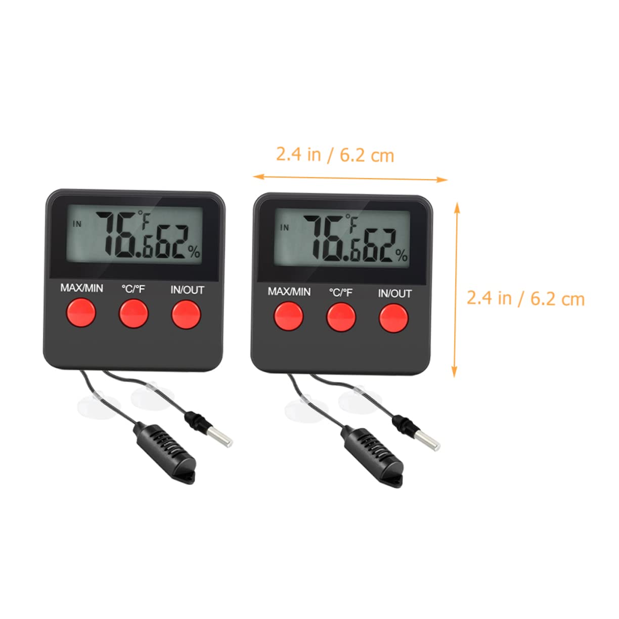 Kisangel 4sätze Digitales Hygrometer Und Thermometer Für Terrarien Präzise Temperatur Und Feuchtigkeitsmessung Für Reptilien Aquarien Und Brutkästen Ohne Batterie