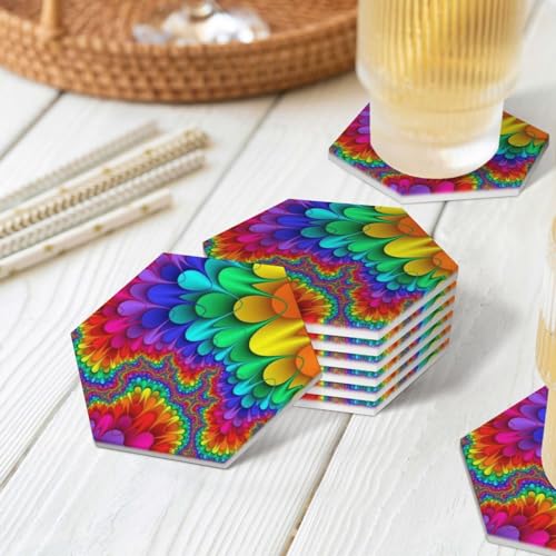 Dessous de verre en céramique avec support cadeau décoration de mariage