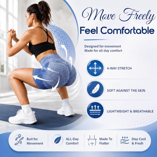 Image of Shoppy Villa Women's Yoga Shorts Spandex|Shapewear Shorts for Women |High Waisted Booty Scrunch Shorts| Workout Shorts for Women