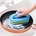 2pcs Brushes for Kitchen Bathroom and Toilet Sponge Brush with Handle for Easy Ceramic