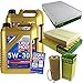 Produktbild QR-PARTS 69338405 Filter Set Inspektionspaket 10 Liter Liqui Moly Motoröl Longlife III 5W-30 MANN-FILTER Innenraumfilter Luftfilter Ölfilter