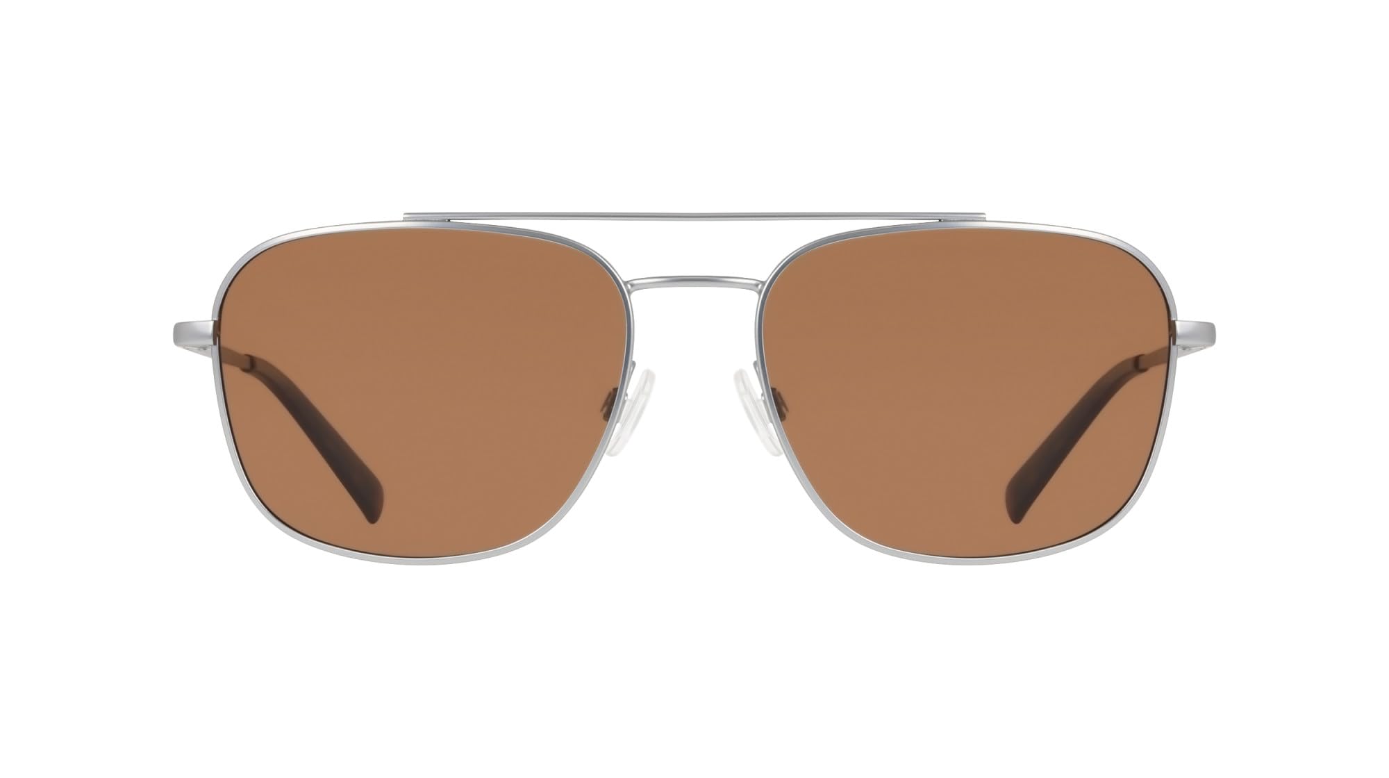 NAUTICA Men's Sunglasses N108SP - Matte Silver with Solid Brown Lens