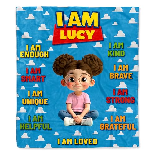 Image of Personalized Inspirational Throw Blanket for Daughter - Cozy Fleece or Sherpa Blanket - Birthday Gift for Girls Kids Teens, Baby Blankets for Girls, Holiday Throw Blanket for Bed