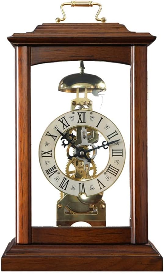 Retro Mechanical Seat Clock Chinese Table Household Decoration Old Pendulum Sitting