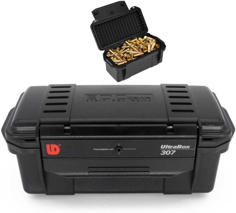 ACEXIER Tactical Bullet Storage Box Field Shockproof Ammo Box E.DC Outdoor Hunting Sealed Container with Cushioning Pad for Hunting