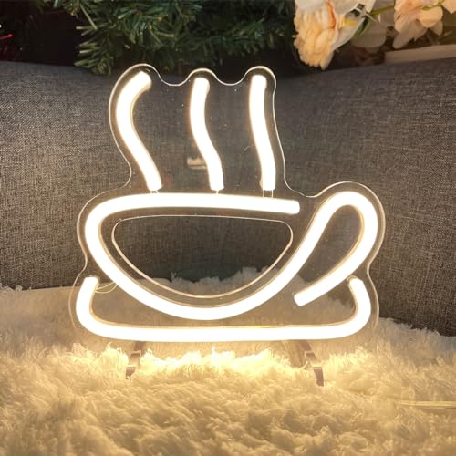 Image of Coffee Table Number Neon Sign Desk Lamp Night Light Wedding Letter LED Neon Sign Wedding Table Decorations Neon Light Shop Bedroom Home Room Decor Christmas Party Warm White USB 20x19 CM
