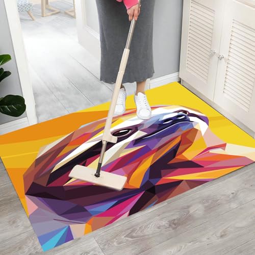Tapis de cuisine antidérapant et grand paillasson absorbant géométrique - 8