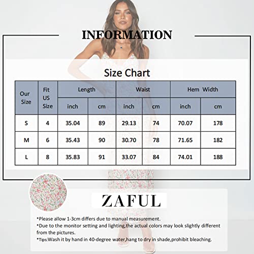 Zaful Women's Spaghetti Strap Floral Summer Hollow Twist Front Maxi Dresses Sexy Cutout V Neck Backless Vacation Dress #TOP5