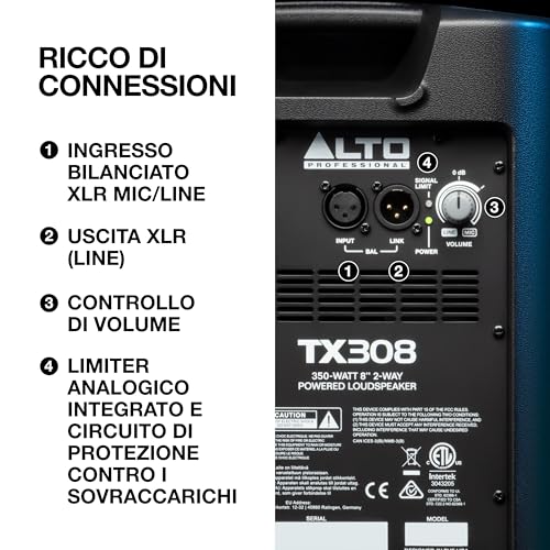 Cassa attiva Alto Professional TX3 SERIES TX308 Nero - 5