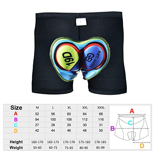 Culotte Ciclismo Hombre Pantalones Cortos de Ciclismo 5d 20d Pantalones Cortos de montaña for Hombres Pantalones Cortos for Bicicletas Acolchadas for Bicicletas Culotte Ciclismo Mujer