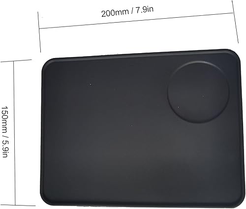 Miniatura 3 de Alfombrilla de silicona suave y flexible de grado alimenticio antideslizante para esquina de café, posavasos de café (negro)